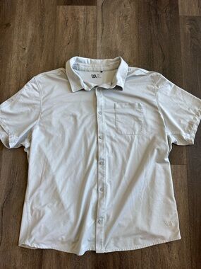 Men’s VRST Light Gray Short-Sleeve Button-Up Shirt Size XXL
